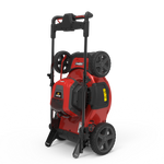 21" Self-propelled battery mower Mow N' Stow: compact vertical storage