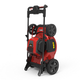 19" Self-propelled battery mower Mow N' Stow: compact vertical storage